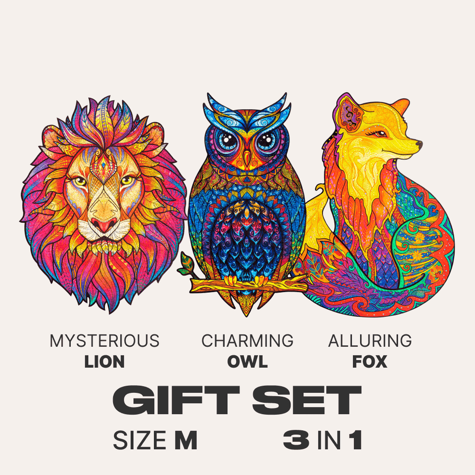 Gift Set #3 (OWL M, FOX M, LION M)