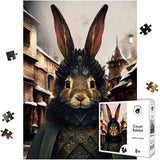 Count Rabbit 1000 pcs wooden animal puzzle — close-up of HDF wooden puzzle pieces
