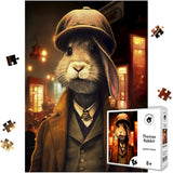 Thomas Rabbit 1000 pcs wooden puzzle — close-up of HDF wooden puzzle pieces