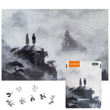 Black and White Serenity wooden puzzle — front view with vivid artwork