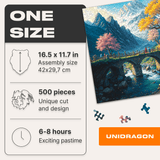 Classic Wonderhouse wooden puzzle — close-up of HDF wooden puzzle pieces