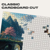 Landscape 1000 pieces wooden puzzle — designer gift box and packaging