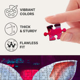 Cyber Rabbit 1000 pcs wooden animal puzzle — puzzle pieces showing unique laser-cut shapes