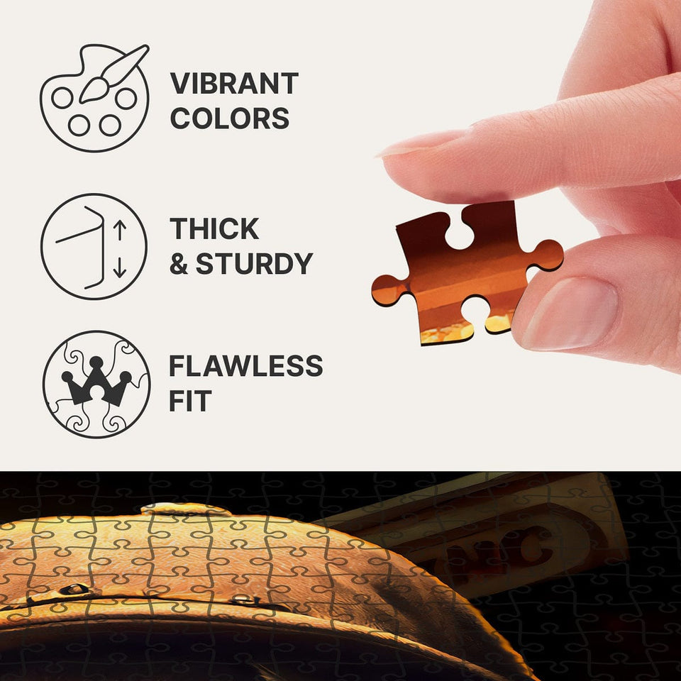 Thomas Rabbit 1000 pcs wooden puzzle — puzzle pieces showing laser-cut shapes