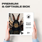 Count Rabbit 1000 pcs wooden animal puzzle — reverse side or hidden design
