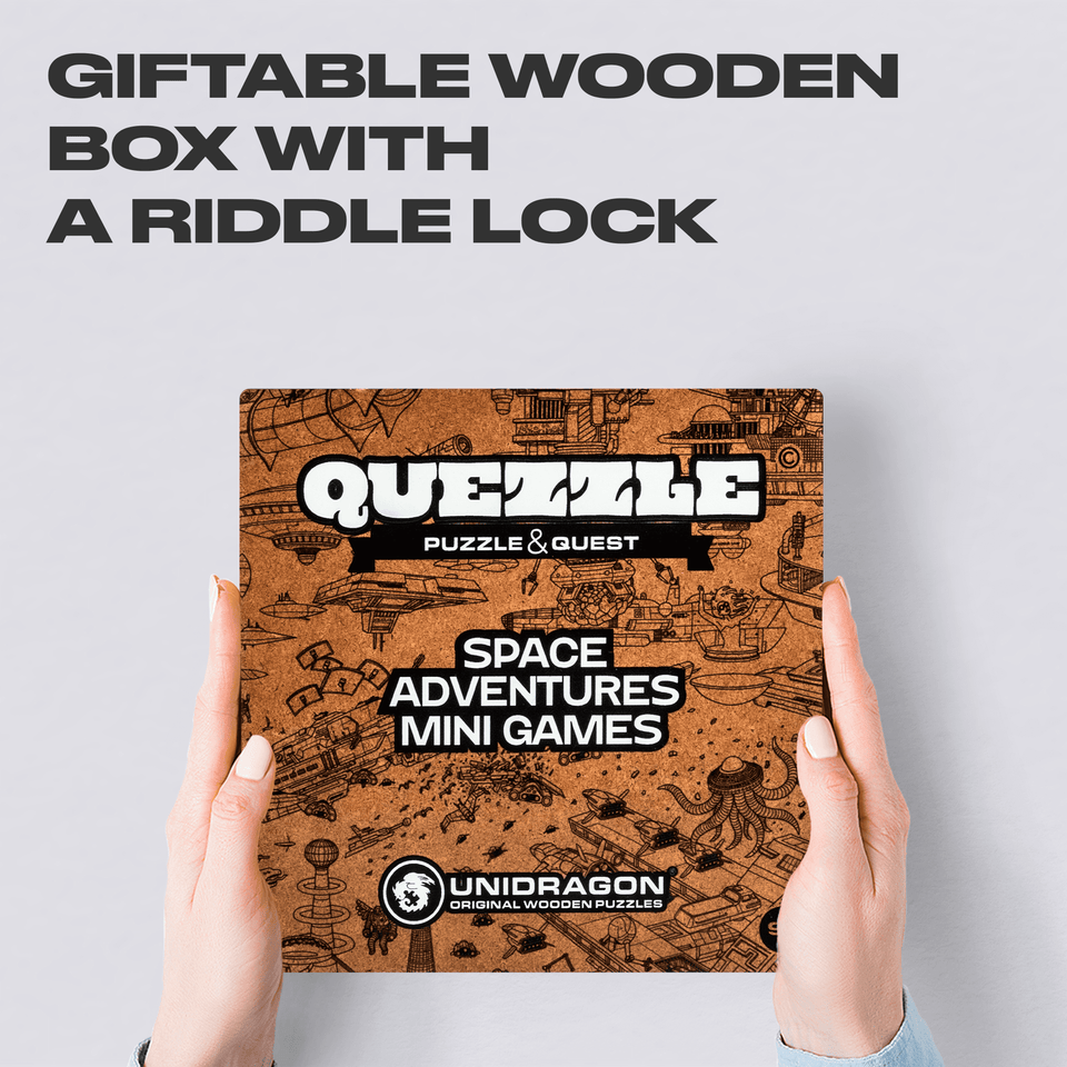 Quezzle Space Adventures Mini-games — official Unidragon puzzle game