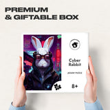 Cyber Rabbit 1000 pcs wooden animal puzzle — reverse side or hidden design