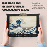 The Great Wave off Kanagawa wooden puzzle — reverse side hidden design