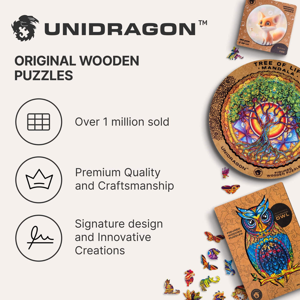 Classic Wonderhouse wooden puzzle — reverse side or hidden design
