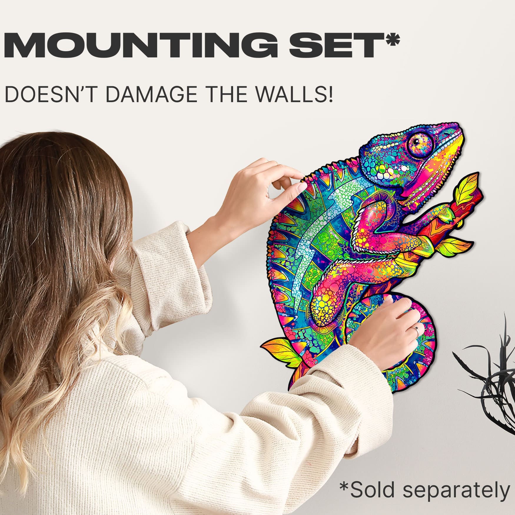 Iridescent Chameleon Wooden Puzzle for Adults | Unidragon