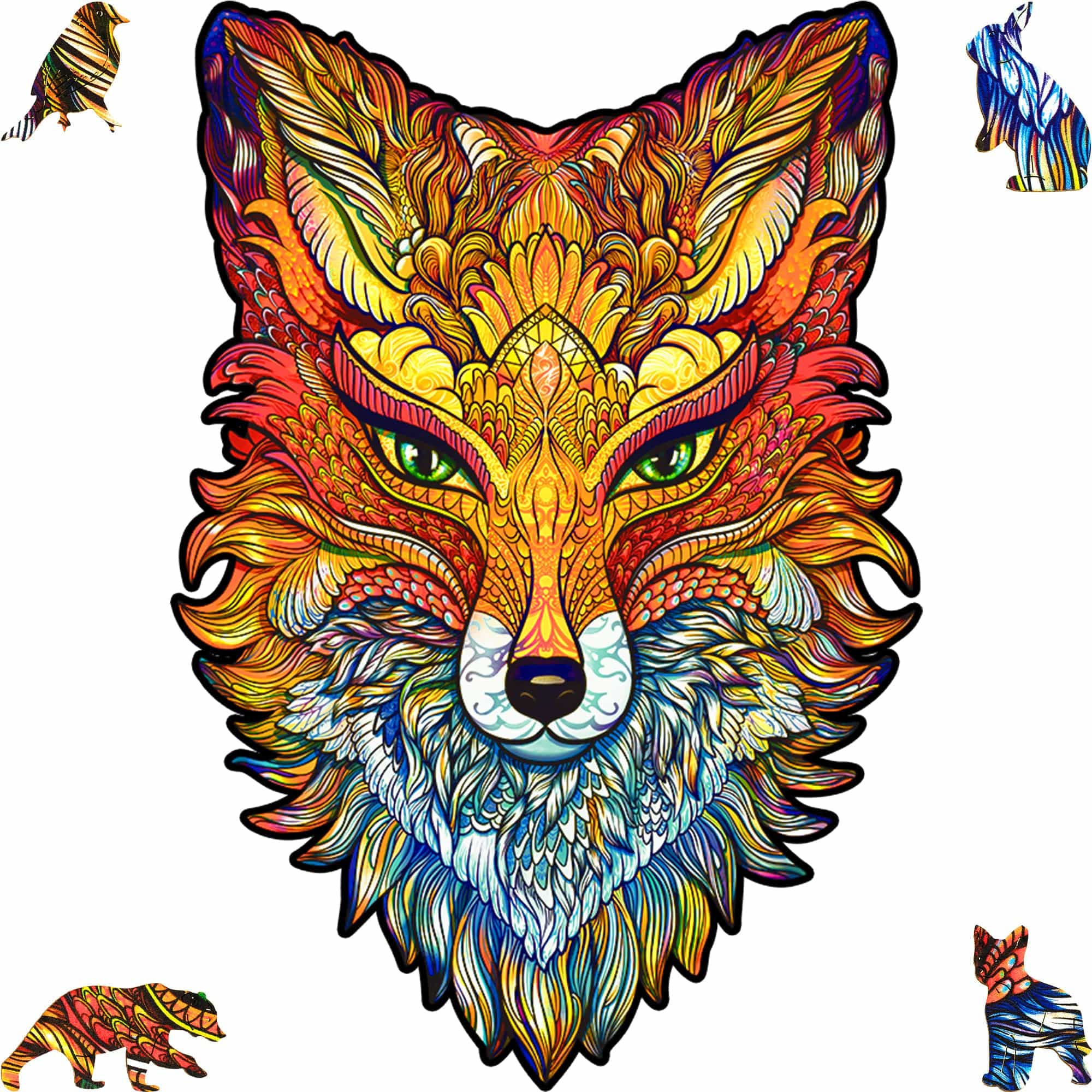 Fiery Fox Puzzle, High-Quality Wooden Fox Puzzle - Unidragon Fiery Fox Puzzle, High-Quality Wooden Fox Puzzle - Unidragon