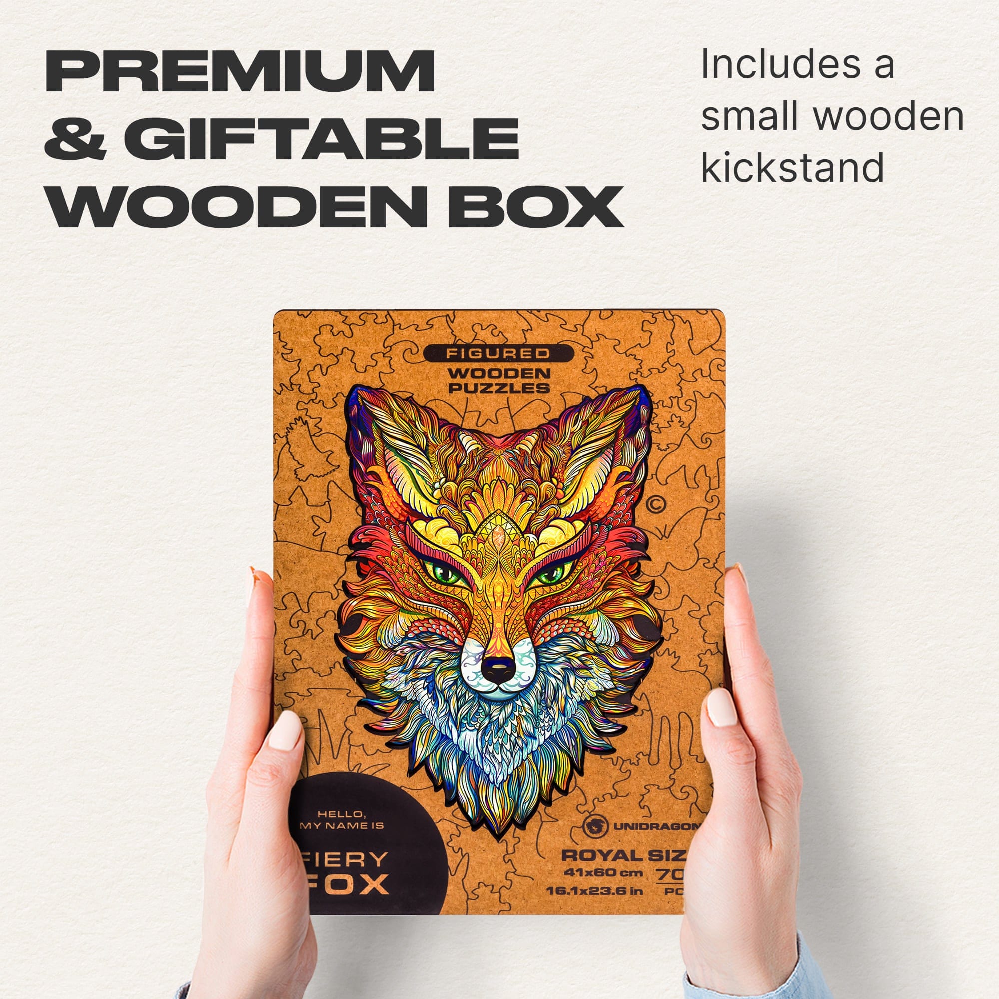 Fiery Fox Wooden Puzzle — HDF Whimsy Jigsaw – Unidragon US