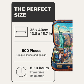 New York Wooden Puzzle — Travel Case Edition