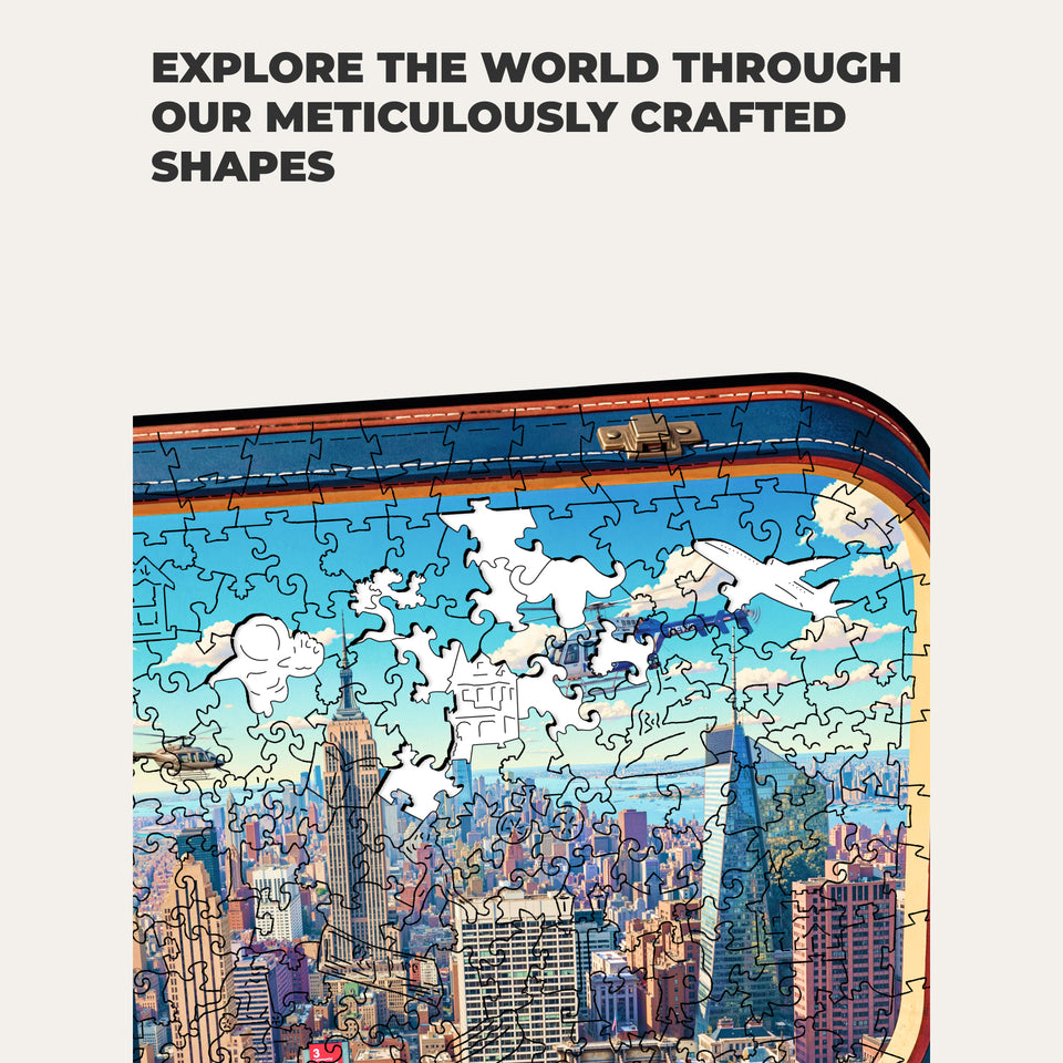 New York Wooden Puzzle — Travel Case Edition
