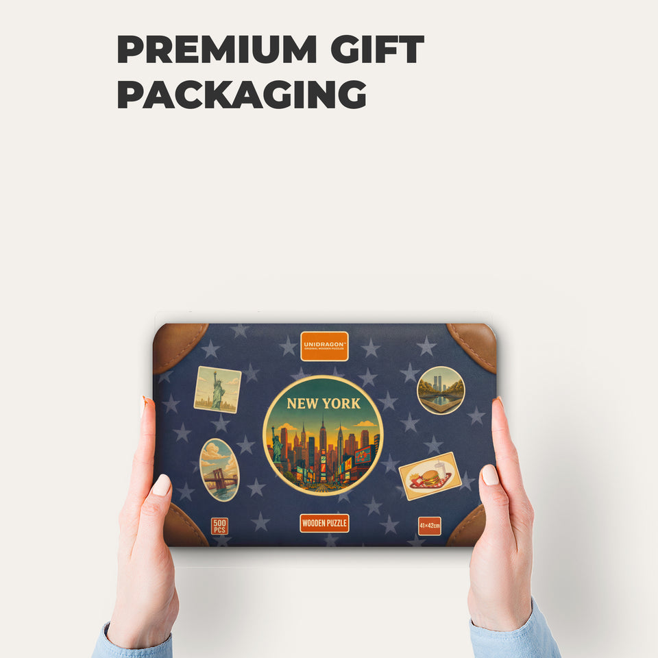 New York Wooden Puzzle — Travel Case Edition