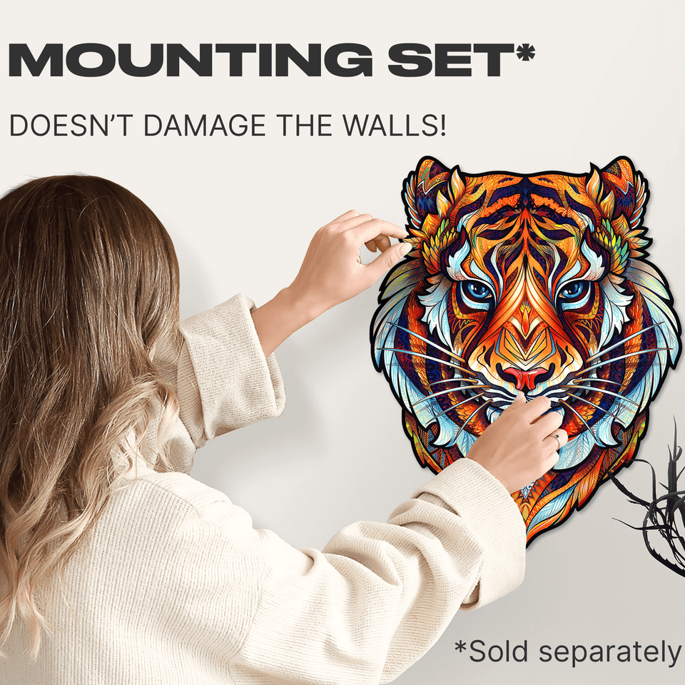 Lovely Tiger wooden puzzle — designer gift box and packaging