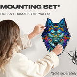 Majestic Wolf wooden puzzle — designer gift box and packaging