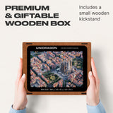 Sagrada Familia wooden art puzzle — puzzle pieces showing laser-cut shapes