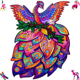 Fairy Bird wooden animal puzzle — front view with vivid artwork