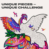 Fairy Bird wooden animal puzzle — close-up of HDF wooden puzzle pieces