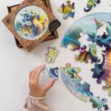 Dragon Bubblezz Bubblezz wooden puzzle — close-up of HDF wooden puzzle pieces