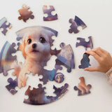 Puppy Bubblezz Bubblezz wooden puzzle — size dimensions and comparison