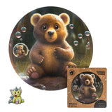 Bear Bubblezz Bubblezz wooden puzzle — front view with vivid artwork
