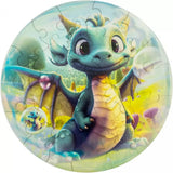 Dragon Bubblezz Bubblezz wooden puzzle — front view with vivid artwork