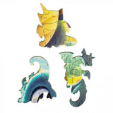 Dragon Bubblezz Bubblezz wooden puzzle — hand holding wooden puzzle piece detail