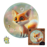 Fox Bubblezz Bubblezz wooden puzzle — front view with vivid artwork