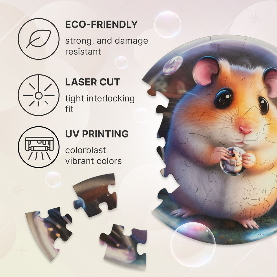 Hamster Bubblezz Bubblezz wooden puzzle — reverse side or hidden design