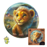 Lion Bubblezz Bubblezz wooden puzzle — front view with vivid artwork