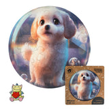 Puppy Bubblezz Bubblezz wooden puzzle — front view with vivid artwork