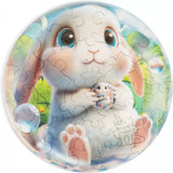 Rabbit Bubblezz Bubblezz wooden puzzle — front view with vivid artwork