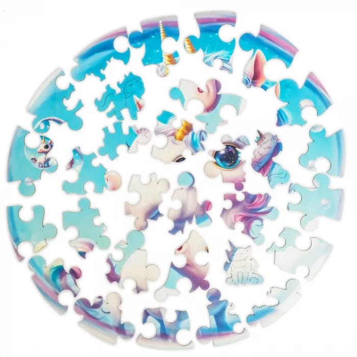 Unicorn Bubblezz Bubblezz wooden puzzle — finished puzzle assembled on table