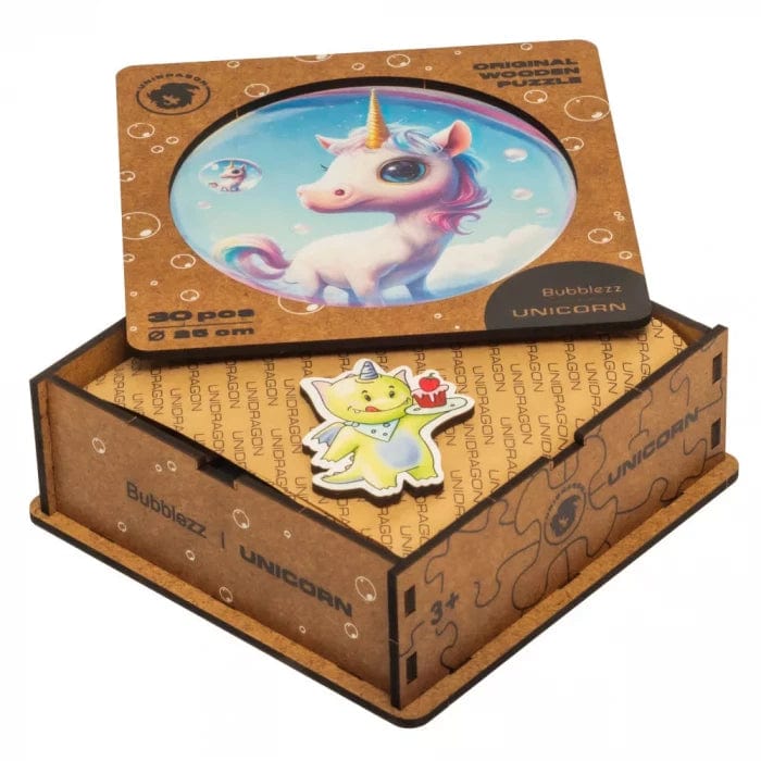 Unicorn Bubblezz Bubblezz wooden puzzle — reverse side hidden design