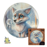 Wolf Bubblezz Bubblezz wooden puzzle — front view with vivid artwork