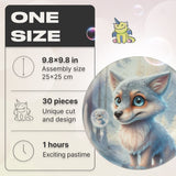 Wolf Bubblezz Bubblezz wooden puzzle — close-up of HDF wooden puzzle pieces