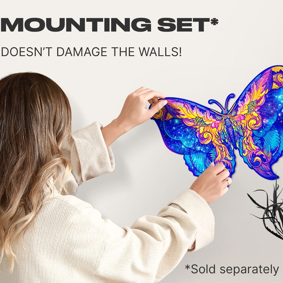 INTERGALAXY BUTTERFLY 木製ジグソーパズル 308ピース Intergalaxy Butterfly Wooden Puzzle for Adults | Unidragon