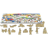 Airoport City wooden art puzzle — designer gift box and packaging