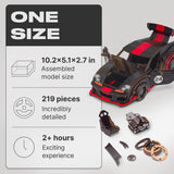 Comet GTS Black-Red Puzzle wooden puzzle — close-up of HDF wooden puzzle pieces