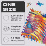 Concurrent Abstraction wooden brain teaser puzzle — close-up of HDF wooden puzzle pieces