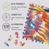 Concurrent Abstraction wooden brain teaser puzzle — reverse side or hidden design