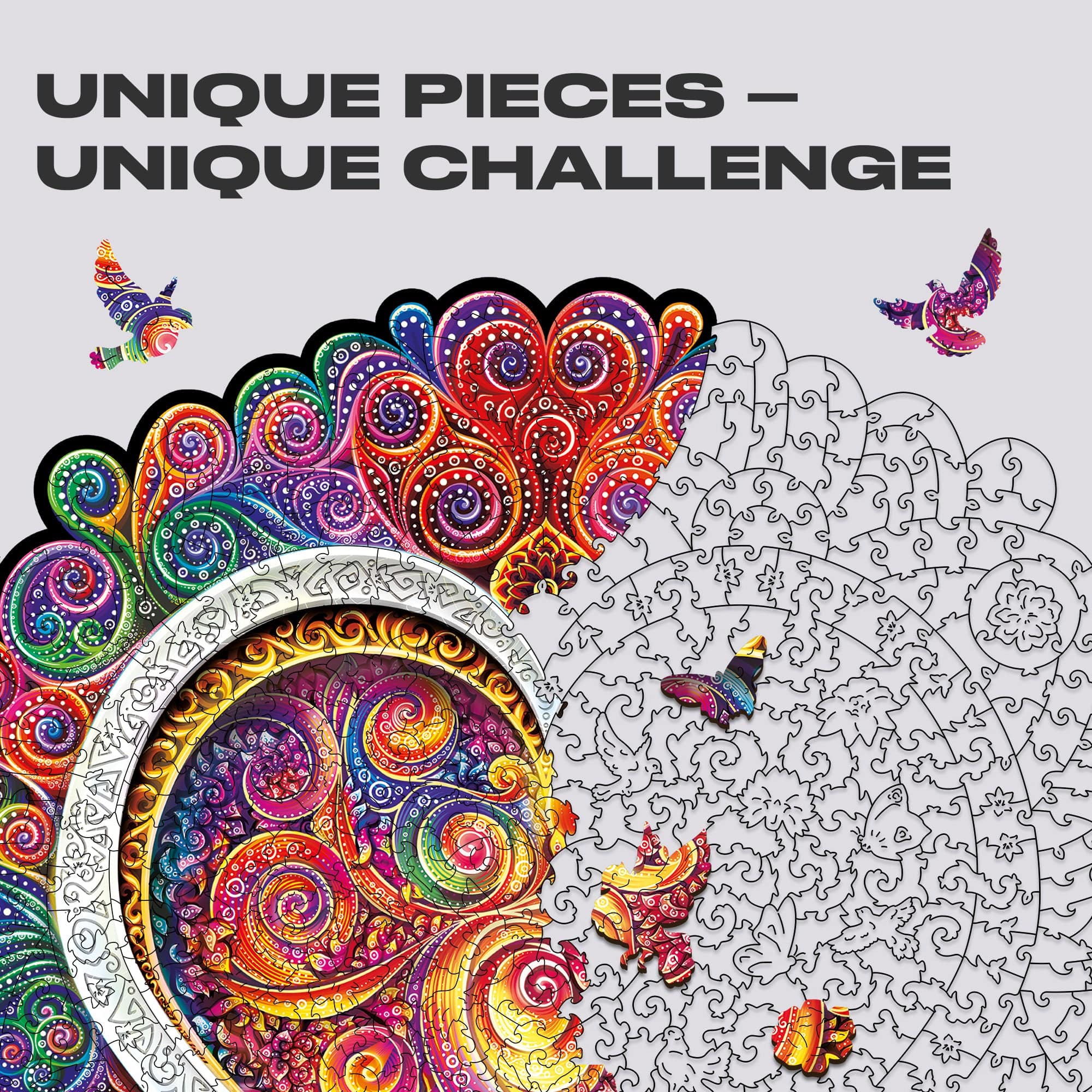 Mandala Conscious Love Wooden Mandala Puzzle | Unidragon
