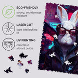 Cyber Rabbit wooden animal puzzle — reverse side or hidden design