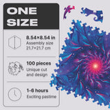Depth of Field wooden brain teaser puzzle — close-up of HDF wooden puzzle pieces