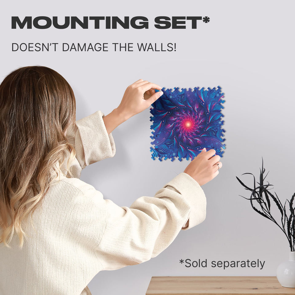 Depth of Field wooden brain teaser puzzle — puzzle pieces showing unique laser-cut shapes