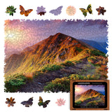 Enchanting Sunrise wooden puzzle — front view with vivid artwork