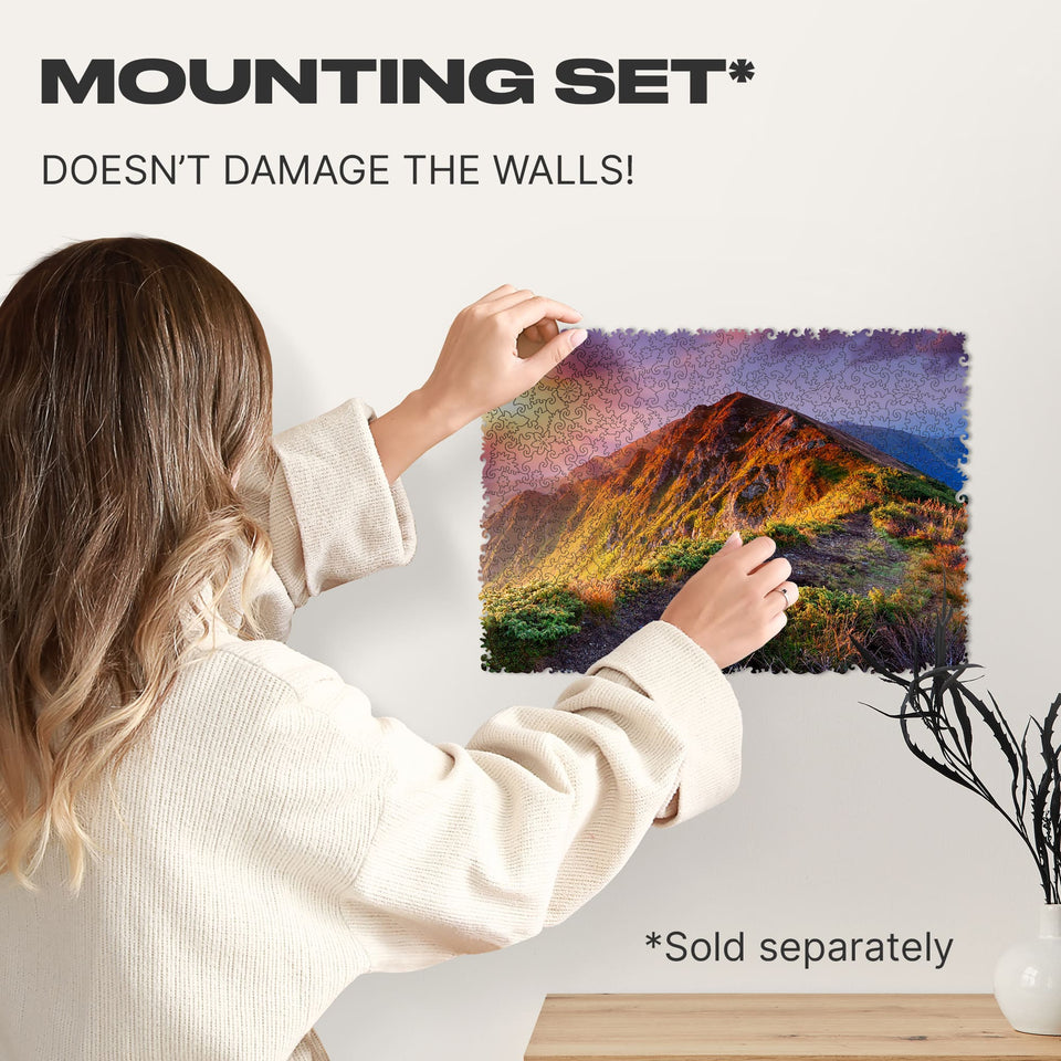 Enchanting Sunrise wooden puzzle — designer gift box and packaging