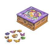 Blooming Bouquet wooden puzzle — reverse side or hidden design